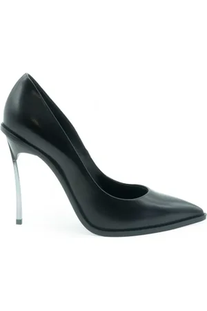 Casadei Buty, Kobieta, Czarny, 39 EU, Skóra, Skórzane czółenka Maxi Blade