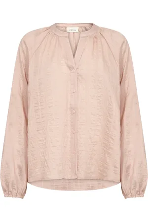 Cream Bluzki, Kobieta, Różowy, S, Elegancka Prosta Bluzka Soft Ross
