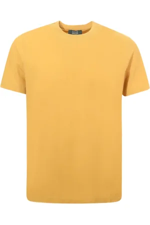 ZANONE Koszulki, Mężczyzna, Żółty, L, Bawełna, Żółty T-shirt z okrągłym dekoltem Slim Fit Bawełna