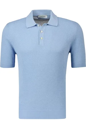 Gran Sasso Koszulki, Mężczyzna, Niebieski, 2XL, Lekki niebieski polo