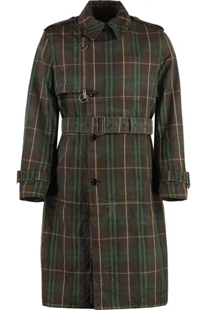 Burberry Płaszcze, Mężczyzna, Zielony, L, Bawełna, Klasyczny bawełniany trencz