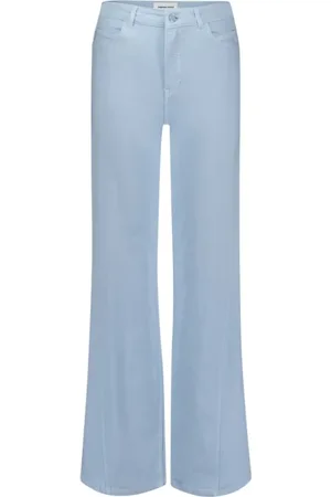 Fabienne Chapot Jeansy, Kobieta, Niebieski, W28 L34, Len, Bonnie Wide Leg Jeansy