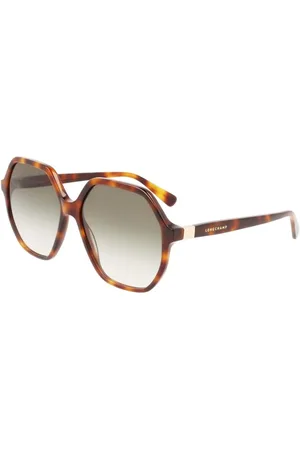 Longchamp Akcesoria, Kobieta, brązowy, ONE SIZE, Brązowe okulary przeciwsłoneczne z kategorią 3