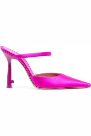 OFF-WHITE Buty, Kobieta, Fioletowy, 36 EU, Skóra, Klapki Mules na Obcasie Pop Lollipop