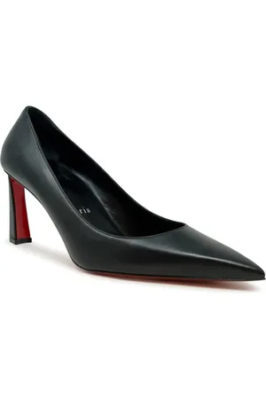 Christian Louboutin Buty, Kobieta, Czarny, 37 1/2 EU, Skóra, Czółenka Condora 85