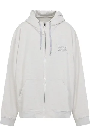 Maison Margiela Bluzy, Mężczyzna, Biały, L, Bawełna, Biała Bluza Klasyczny Fason Bawełna