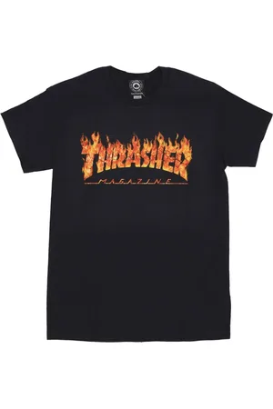 Thrasher Koszulki, Mężczyzna, Czarny, M, Czarna Inferno Tee Krótki Rękaw T-shirt