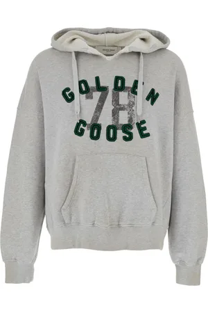 Golden Goose Bluzy, Mężczyzna, Szary, S, Szara bluza z kapturem i sznurkiem