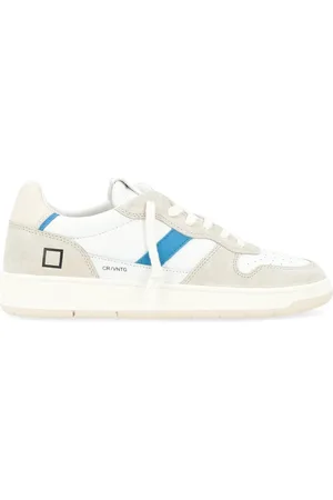D.A.T.E. Buty, Mężczyzna, Biały, 43 EU, Vintage Court Białe Niebieskie Sneakersy