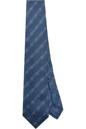 BARBA Akcesoria, Mężczyzna, Niebieski, ONE SIZE, Niebieski Jedwabny Krawat z Dżetem