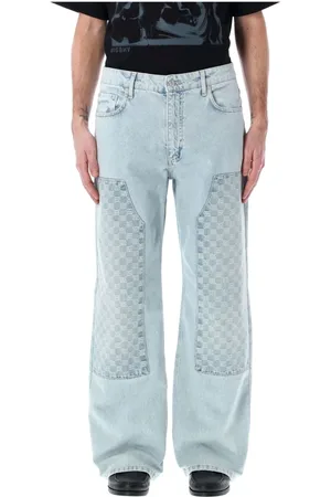 MISBHV Jeansy, Mężczyzna, Niebieski, W33, Jasnoniebieskie Monogram Stolarz Jeansyy