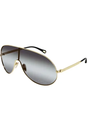 Chloé Akcesoria, Kobieta, Żółty, ONE SIZE, Stylowe okulary przeciwsłoneczne w czarnym