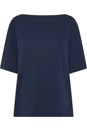 SEVENTY BY SERGIO TEGON Bluzki, Kobieta, Niebieski, M, Niebieski Sweter z Dżerseju Crepe