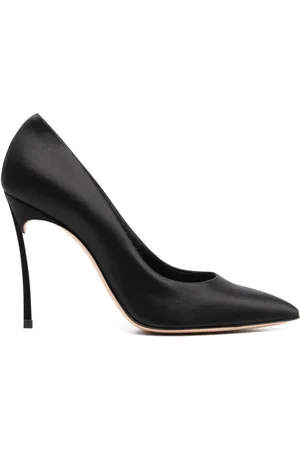 Casadei Buty, Kobieta, Czarny, 36 EU, Skóra, Skórzane czółenka Blade Twenties