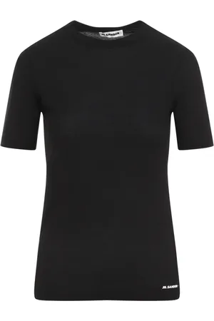 Jil Sander Koszulki, Kobieta, Czarny, XS, Czarna koszulka dla kobiet