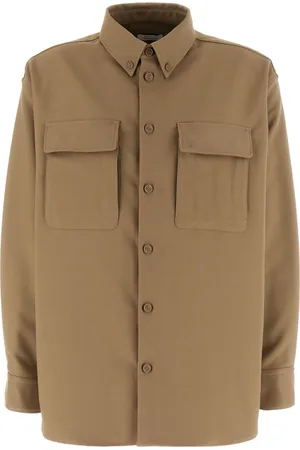 OFF-WHITE Koszule, Mężczyzna, Beżowy, M, Bawełna, Koszula Camicie