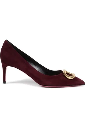 DEE OCLEPPO Buty, Kobieta, Czerwony, 36 EU, Zamsz, Bordowe Zamszowe Obcasyy