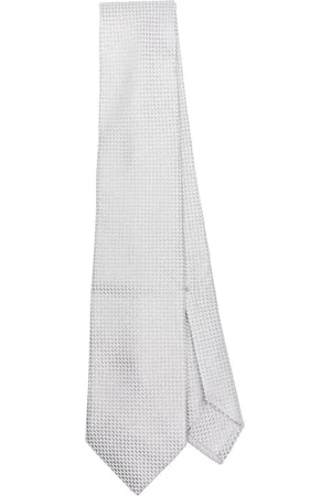 BARBA Akcesoria, Mężczyzna, Szary, ONE SIZE, Jasnoszary Jedwabny Krawat Stylowy Wzór