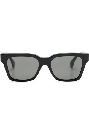 Retrosuperfuture Akcesoria, unisex, Czarny, ONE SIZE, Czarne okulary przeciwsłoneczne z kwadratową oprawą i przyciemnionymi szkłami