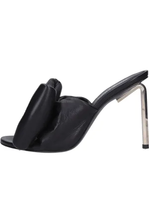 OFF-WHITE Buty, Kobieta, Czarny, 39 EU, Skóra, Skórzane czółenka na obcasie
