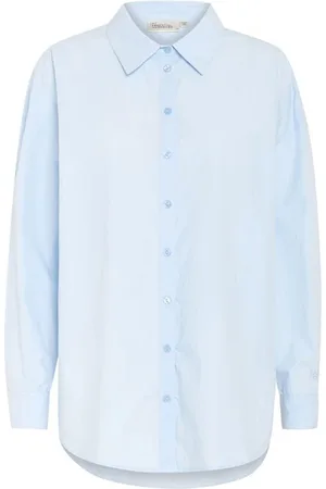 My Essential Wardrobe Bluzki, Kobieta, Niebieski, S, Boxy Shirt Blouse Cashmere