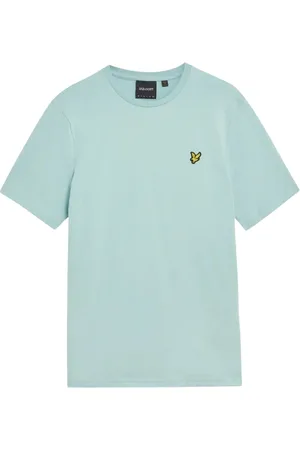Lyle & Scott Koszulki, Mężczyzna, Niebieski, M, Niebieski Bawełniany T-shirt z Okrągłym Dekoltem