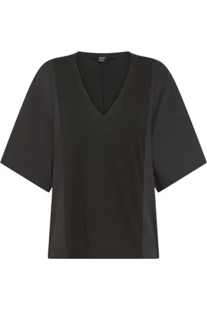 SEVENTY BY SERGIO TEGON Swetry, Kobieta, Czarny, XS, Bawełna, Czarny Sweter z Dekoltem V Bawełna Poplin