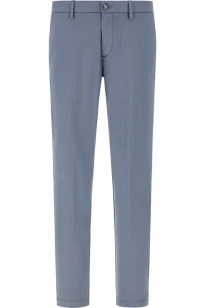 Boggi Milano Spodnie, Mężczyzna, Niebieski, W33, Spodnie z elastycznego bawełny/Tencel