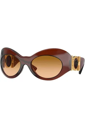 VERSACE Akcesoria, Kobieta, brązowy, ONE SIZE, Brązowe okulary przeciwsłoneczne z kategorią 3