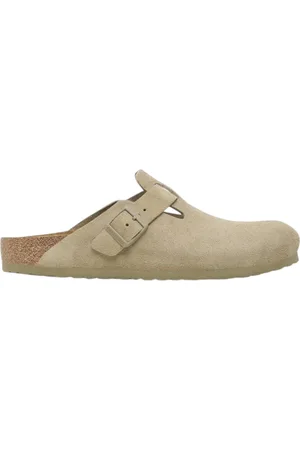 Birkenstock Buty, Mężczyzna, Beżowy, 41 EU, Zamsz, Boston Zamszowe Sandały