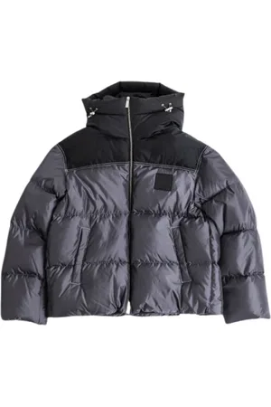 OFF-WHITE Kurtki, Mężczyzna, Szary, M, Patch Down Jacket