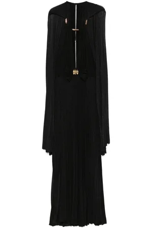 Elisabetta Franchi Sukienki, Kobieta, Czarny, M, Poliester, Sukienka z dekoltem typu halter i dekoltem w serek
