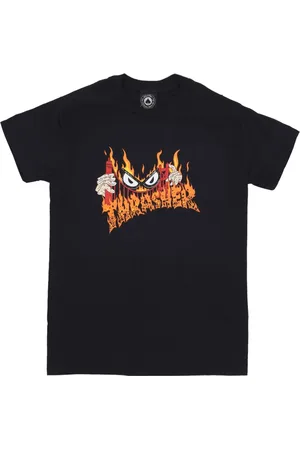 Thrasher Koszulki, Mężczyzna, Czarny, S, Neckface Czarna Koszulka X Grafika