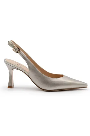 ROBERTO FESTA Buty, Kobieta, Szary, 36 1/2 EU, Eleganckie Laminowane Skórzane Sandały
