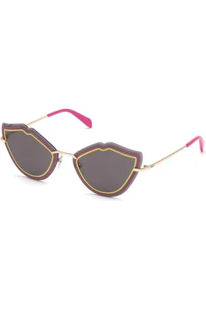 Emilio Pucci Akcesoria, Kobieta, Wielobarwność, ONE SIZE, Wielokolorowe Metalowe Okulary Przeciwsłoneczne Ochrona UV