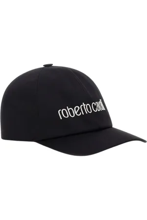 Roberto Cavalli Akcesoria, Kobieta, Czarny, ONE SIZE, Logo Baseball Cap Twill Fabric
