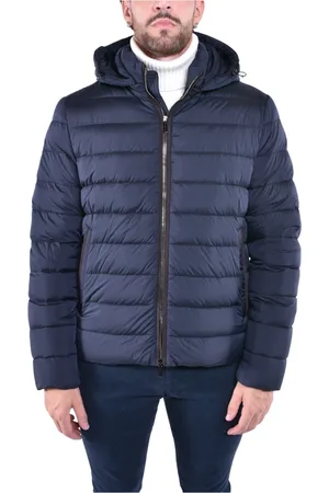 MOORER Kurtki, Mężczyzna, Niebieski, 3XL, Zamsz, Lekka kurtka puchowa Aqua Line