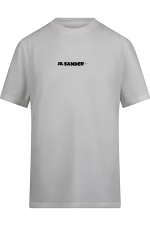 Jil Sander Koszulki, Kobieta, Biały, S, Koszulka z nadrukiem logo