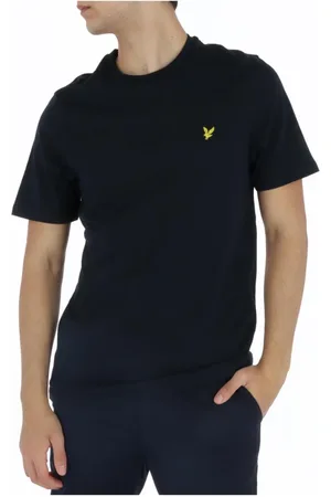 Lyle & Scott Koszulki, Mężczyzna, Niebieski, M, Bawełna, Bawełniana koszulka z nadrukiem