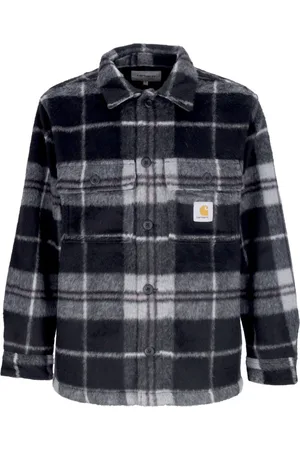 Carhartt Koszule, Mężczyzna, Wielobarwność, S, Koszula Flanelowa w Kratę Czarna