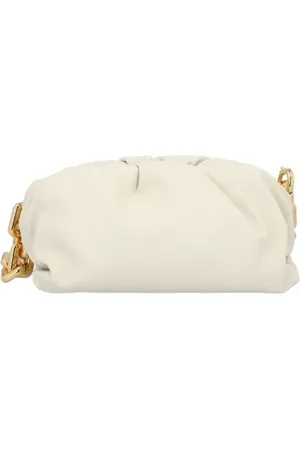 Bottega Veneta Pre-owned, Kobieta, Biały, ONE SIZE, Skóra, Używana Biała Skórzana Torba na Ramię Bottega Veneta
