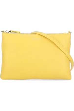 Coccinelle Torebki, Kobieta, Żółty, ONE SIZE, Żółta Pochette z Pebble Skóry dla Kobiety