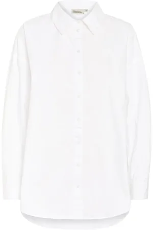 My Essential Wardrobe Bluzki, Kobieta, Biały, M, Bluza Box Shirt Biały