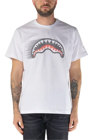 Sprayground Koszulki, Mężczyzna, Biały, S, Najszybszy Rekin T-shirt