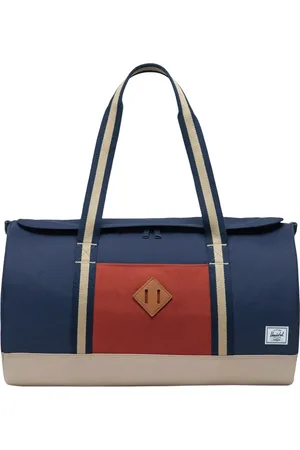 Herschel Torebki, unisex, Wielobarwność, ONE SIZE, Heritage Duffle Torba Czarna/Czerwona Paski