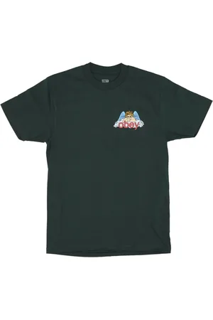 Obey Koszulki, Mężczyzna, Zielony, S, Leśna Zielona Angel Classic Tee