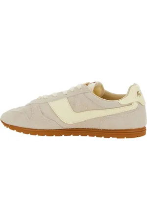 Autry Buty, Mężczyzna, Beżowy, 40 EU, Nylon, Beżowe Sneakersy Niskie Wiązane