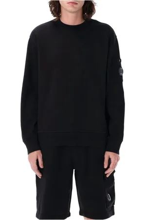 C.P. Company Bluzy, Mężczyzna, Czarny, M, Len, Fleece Lens Sweatshirt