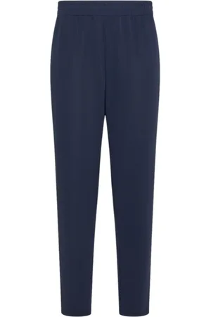 SEVENTY BY SERGIO TEGON Spodnie, Kobieta, Niebieski, S, Niebieskie Spodnie Elastyczne Jersey Crepe