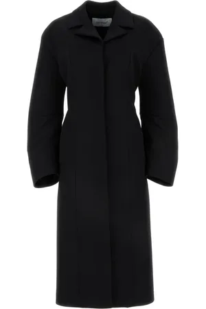 OFF-WHITE Płaszcze, Kobieta, Czarny, S, Poliester, Cappotto Płaszcz Jednorzędowy